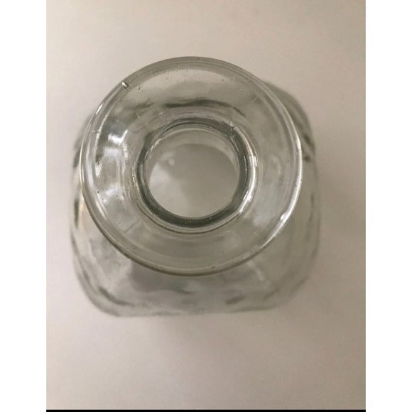 Patron Tequila 4" Square Base Clear Glass Vintage Bottle ~ Very Nice! - Picture 2 of 6